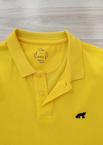 DAMAT TWN Erkek Sarı Polo Yaka Kısa Kollu Tişört - Görsel 2