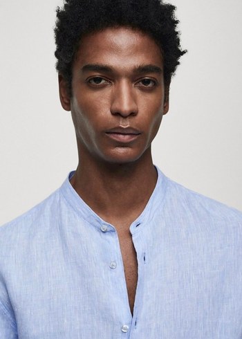 MANGO HAKİM YAKA %100 KETEN GÖMLEK - Görsel 2