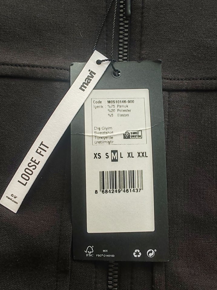 Mavi Pro Fermuarlı Gömlek Yaka Sweatshirt Ceket - Görsel 3