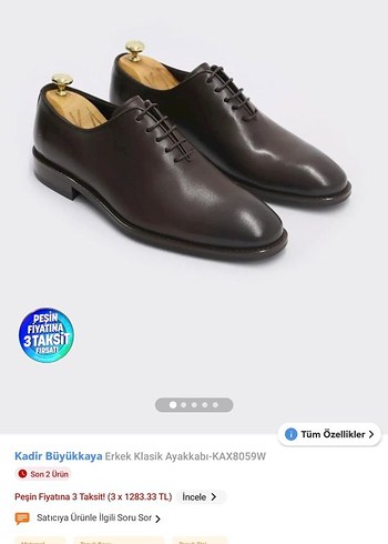 HAKİKİ DERİ KLASİK SİYAH AYAKKABI - Görsel 2