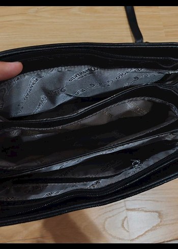 SİLVER POLO DERİ SİYAH ÇANTA - Görsel 3