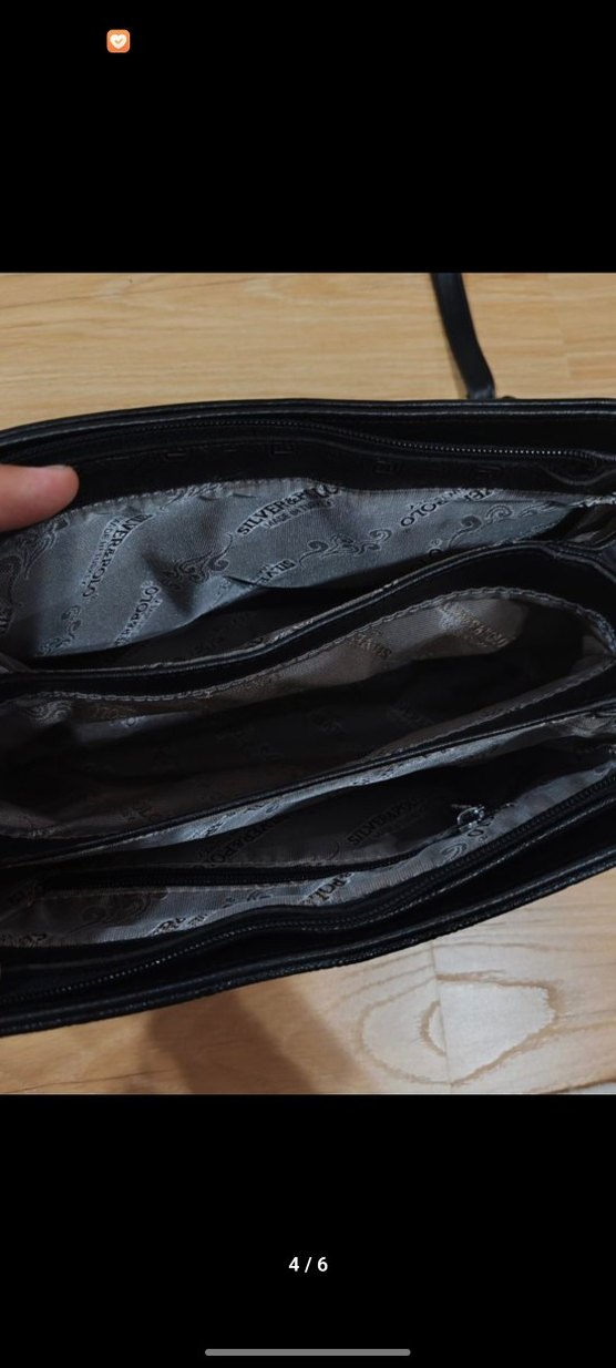 SİLVER POLO DERİ SİYAH ÇANTA - Görsel 3