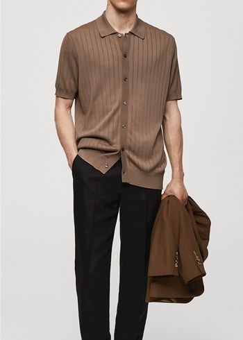 DÜĞMELI TRIKO POLO GÖMLEK - Görsel 6