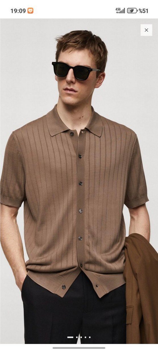 DÜĞMELI TRIKO POLO GÖMLEK - Görsel 5