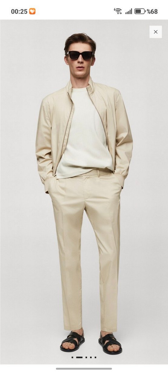 STREÇ FERMUARLI PAMUKLU CEKET - Görsel 2