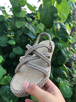 40 Beden Hasır sandalet