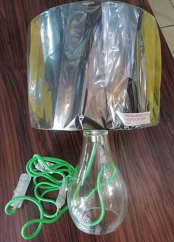 Yatak başı abajur cam model 