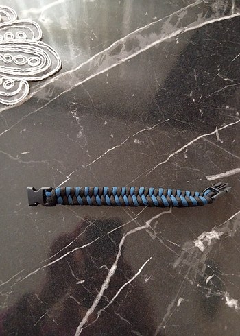 Mavi Siyah Erkek Bileklik - Minimalist Punk - Görsel 2