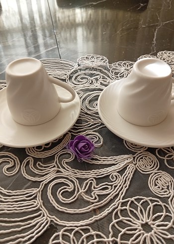 Beyaz Seramik 2'li Fincan Takımı - Görsel 5