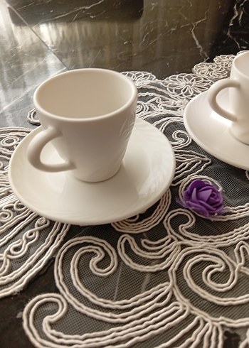 Beyaz Seramik 2'li Fincan Takımı - Görsel 3