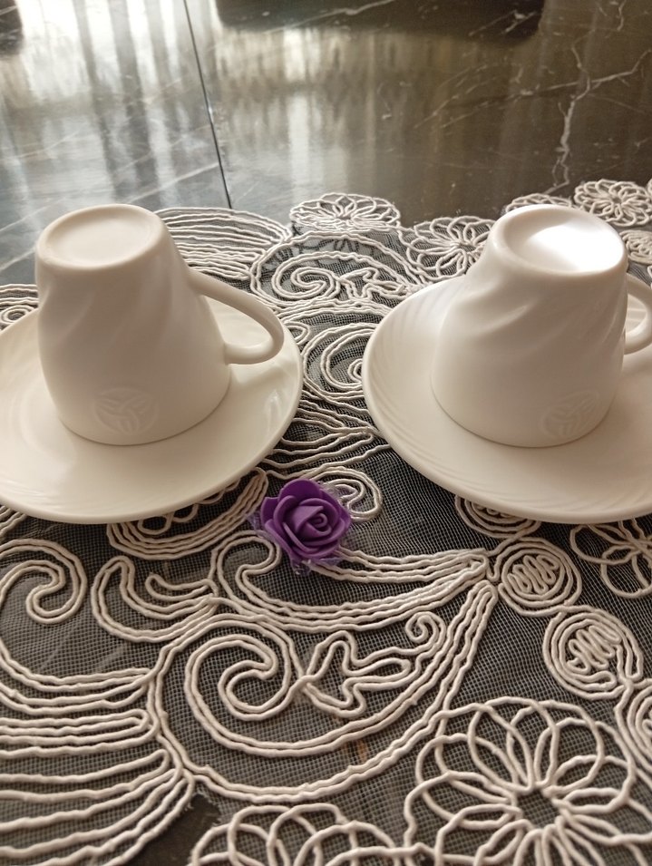 Beyaz Seramik 2'li Fincan Takımı - Görsel 5