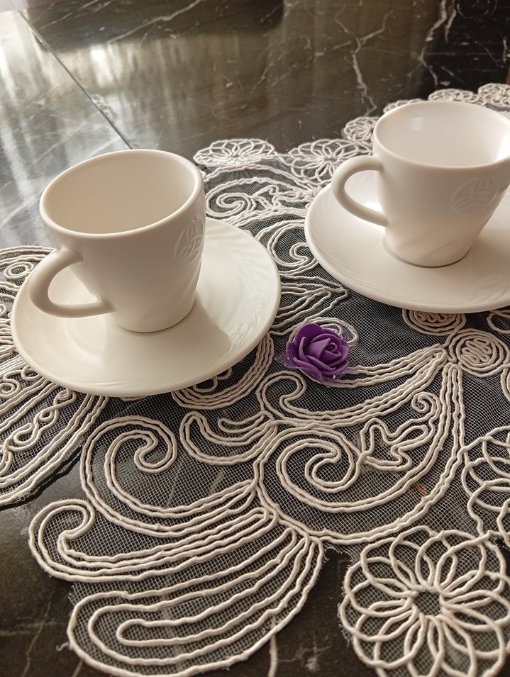 Beyaz Seramik 2'li Fincan Takımı - Görsel 2