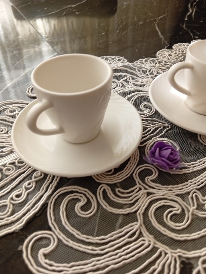 Beyaz Seramik 2'li Fincan Takımı - Görsel 3