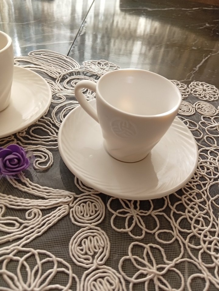 Beyaz Seramik 2'li Fincan Takımı - Görsel 4