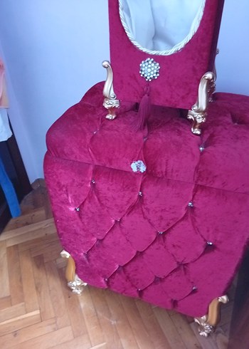 Bordo Parlak Makyaj Organizeri - Görsel 3