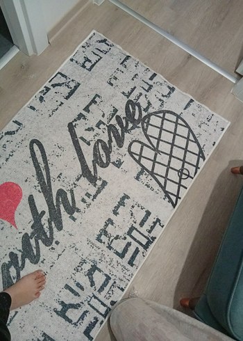 Gri Baskılı Counterculture Halı - Görsel 3