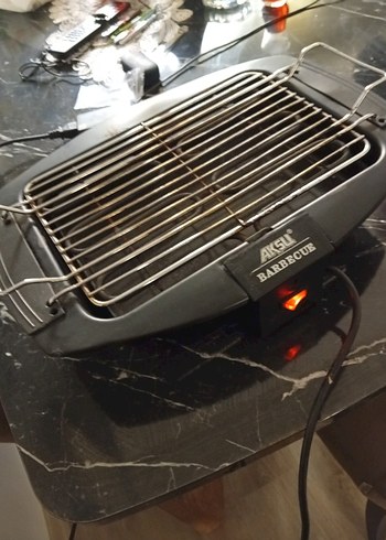 Siyah Elektrikli Barbekü Izgara AKSU - Görsel 3