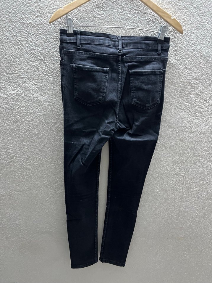 Siyah Kemer Detaylı Kadın Skinny Jean - Görsel 5