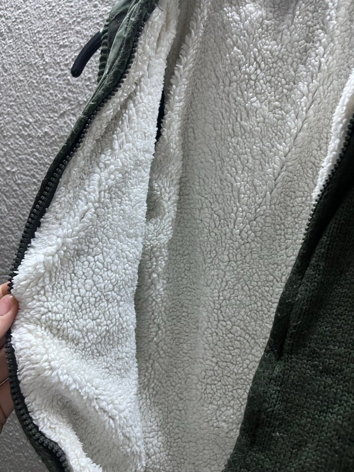 Erkek Haki Kapüşonlu Fermuarlı Yelek - Görsel 4