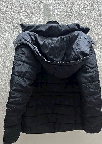 Siyah Fermuarlı Kadın Kışlık Şişme Mont - Görsel 5