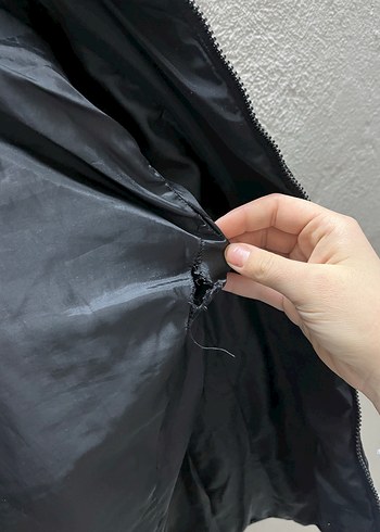 Siyah Fermuarlı Kadın Kışlık Şişme Mont - Görsel 4