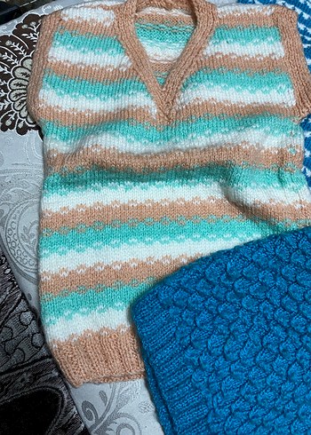 Renkli Örgü Kız Çocuk Süveterleri - Görsel 5