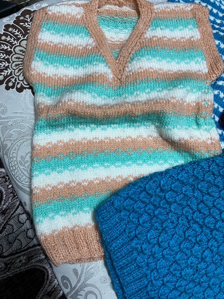 Renkli Örgü Kız Çocuk Süveterleri - Görsel 5