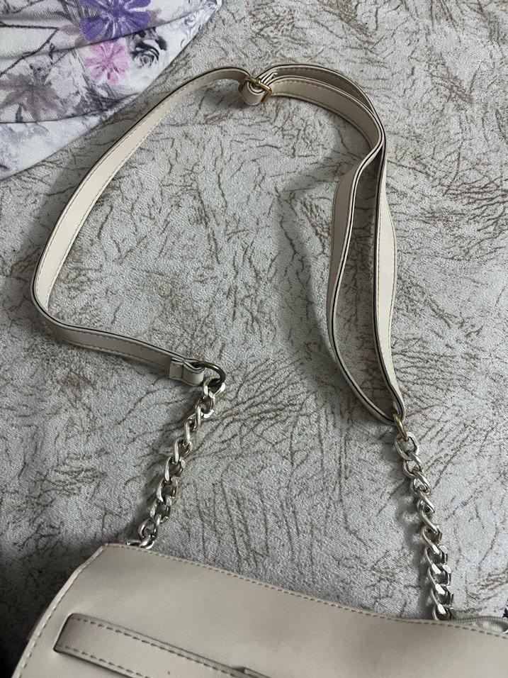 Bej Deri Püsküllü Kadın Çanta - Görsel 4