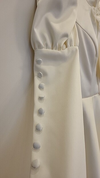 xs Beden beyaz Renk Abiye elbise 