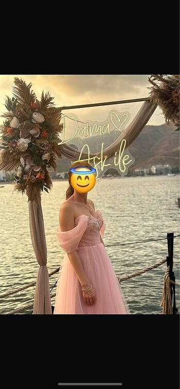 Diğer Lenta Nişan Elbisesi Pudra Pembe