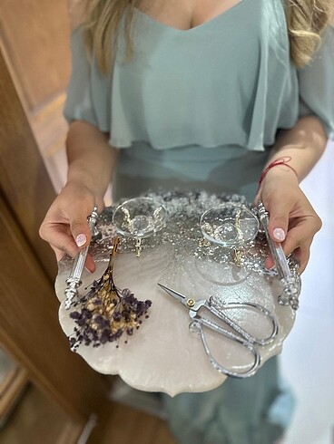 Beden çeşitli Renk Nişan tepsisi ve damat kahvesi tepsisi set
