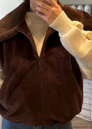 Diğer Siklik Ve Rahatlik Kahverengi Pelus Fermuarli Ceket