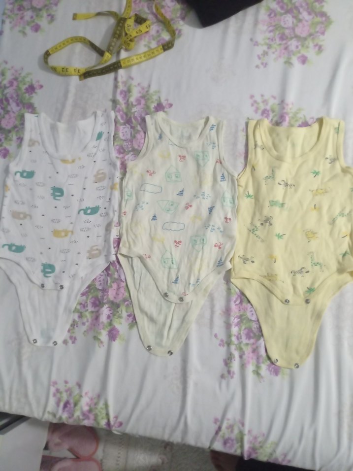 Bebek üçlü çıtçıtlı atlet - Görsel 2