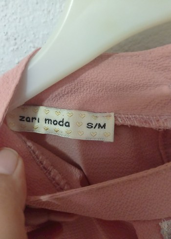 m Beden pembe Renk Pembe Uzun Kollu Drapeli Tunik