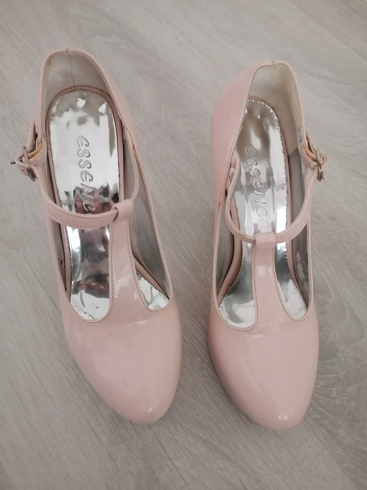 Pembe Rugan Stiletto Platform Ayakkabı - Görsel 2