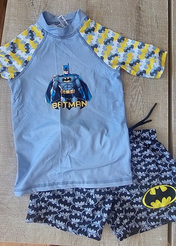 slipstop Batman Baskılı Erkek Çocuk Mayo Takımı
