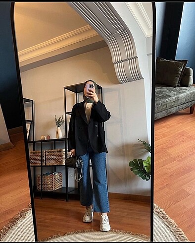 Diğer Oversize çift cepli ceket