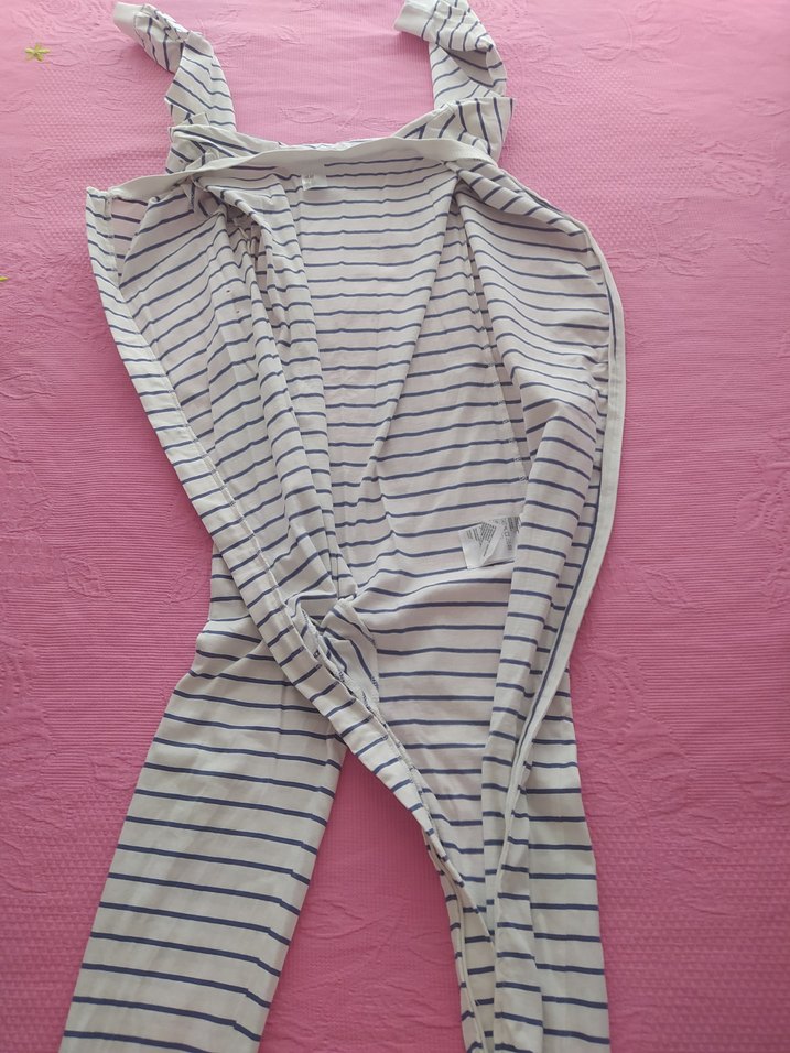 Çizgili Uzun Kollu tulum - Görsel 3