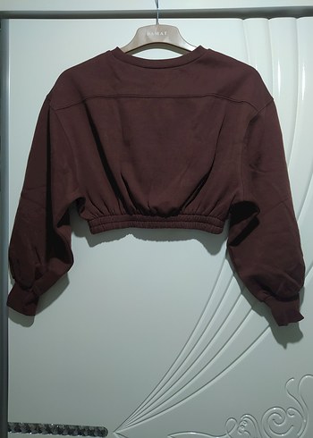 Kadın Kahverengi Oversize Sweatshirt - Görsel 2