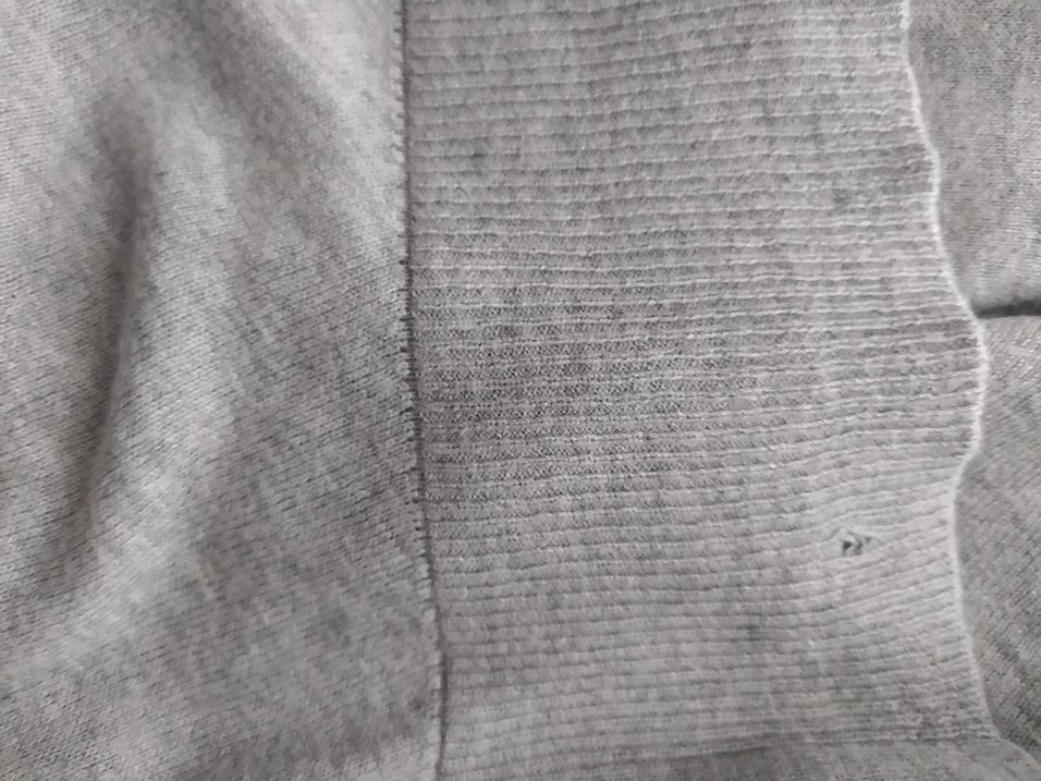 Gri Kadın Keten Uzun Kollu Triko - Görsel 3