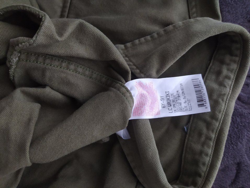 Erkek Çocuk Haki Düğmeli Uzun Kollu Gömlek - Görsel 3