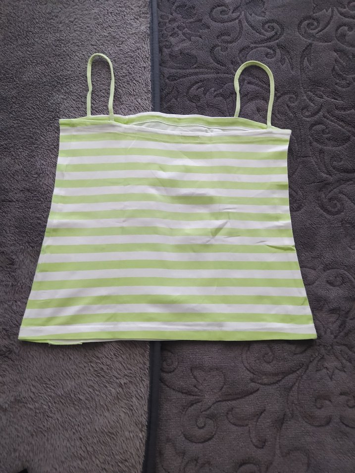 Yeşil Pamuklu Askılı Hamile Mini Üst - Görsel 2