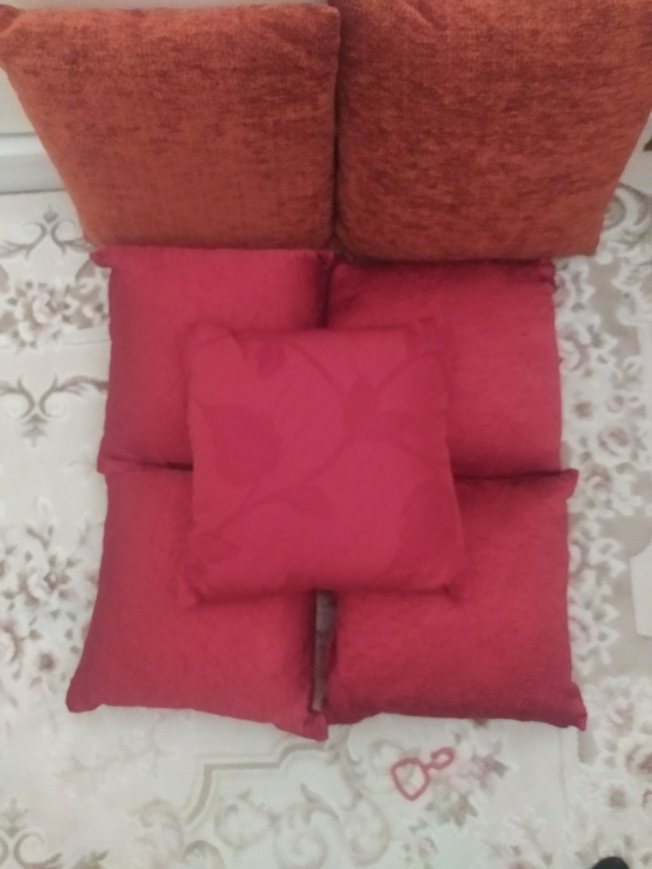 Canlı Kırmızı Modern Dekoratif Yastıklar - Görsel 2