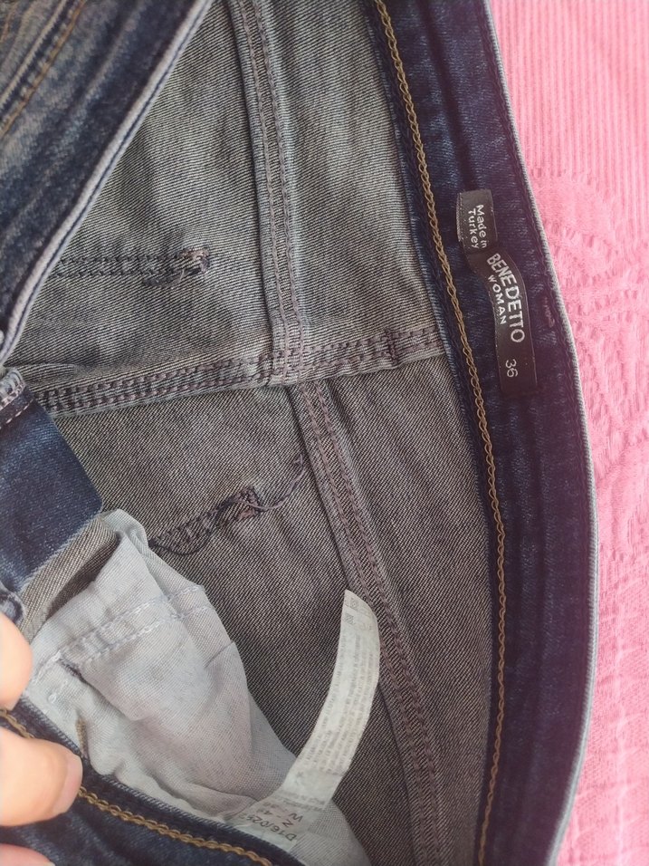 Lacivert Kadın Dar Kesim Midi Kot Pantolon - Görsel 4