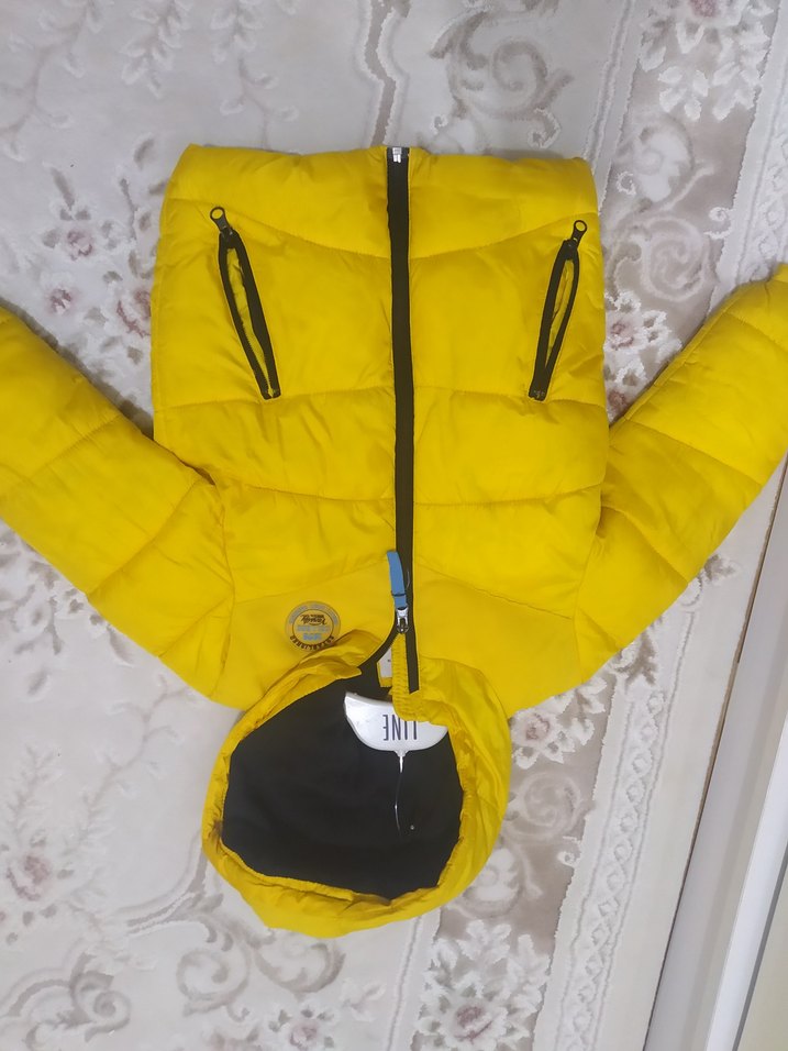 Erkek Çocuk Sarı Fermuarlı Mont - Görsel 3