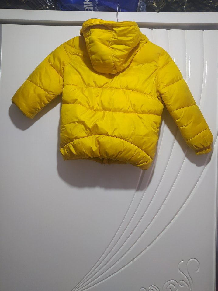 Erkek Çocuk Sarı Fermuarlı Mont - Görsel 2
