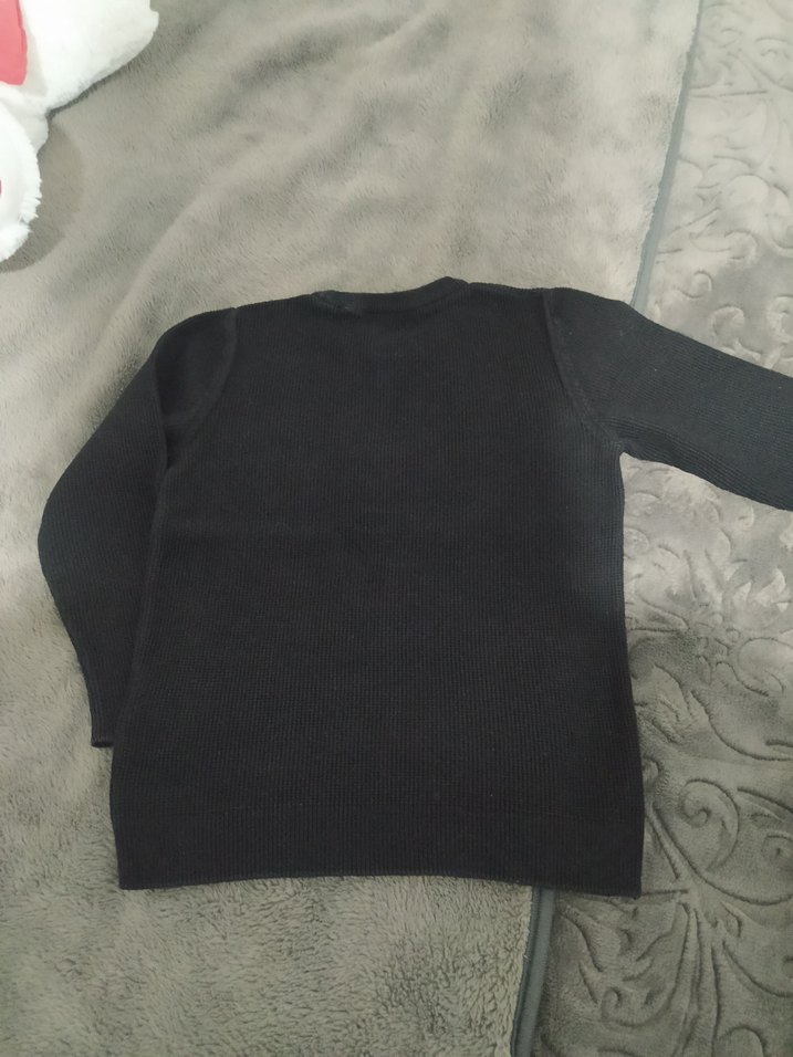 Erkek Siyah Triko Sweatshirt - Görsel 2