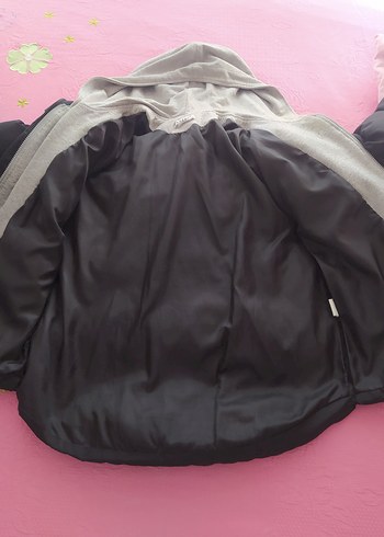 Düğmeli Siyah Kadın Kışlık Mont - Görsel 5