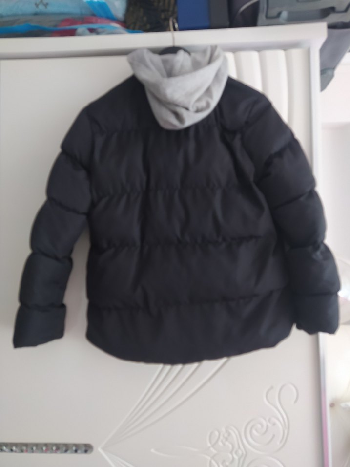 Düğmeli Siyah Kadın Kışlık Mont - Görsel 2