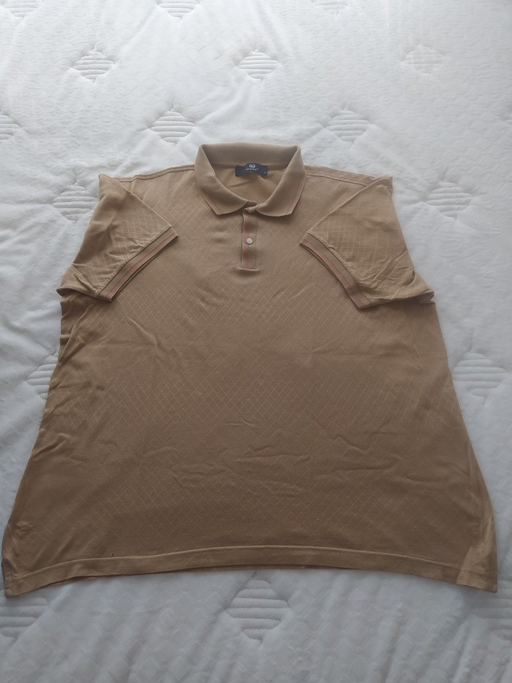 BİSSE Bej Regular Fit Kısa Kollu Polo Tişört - Görsel 4